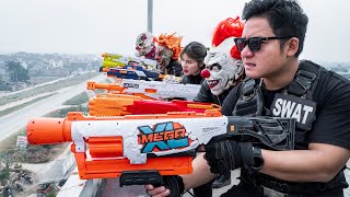 LTT Nerf Mod  New Hot Squad SWAT Warriors W Nerf Mod Gun Fight Of Masked Criminals Dangerous [upl. by Notfa729]