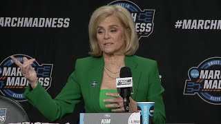 LSU Kim Mulkey LOSS to Iowa in Elite 8 postgame Flaujae Angel Reese amp Van Lith [upl. by Craggy]