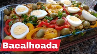 BACALHAU COM BATATAS AO FORNO  FÁCIL e DELICIOSO [upl. by Beau888]