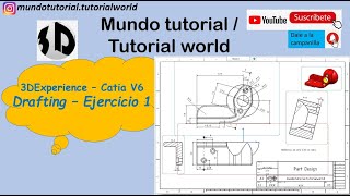 Catia V6 3DExperience Drafting ejercicio 1 [upl. by Weingarten]