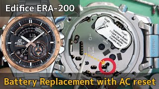 How To Change Battery and AC Reset Edifice ERA200 Watch  SolimBD  DIY  Repair Tutorial [upl. by Meyers]