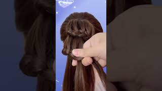 Elegant braid hair style 😍 elegant hairstyles tutorial braids viralvideo shorts [upl. by Isaiah801]