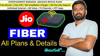 Jio Fiber All Plans Full Details in Telugu  Which Jio Fiber Plan is Best for Home in Telugu [upl. by Adnahsed]