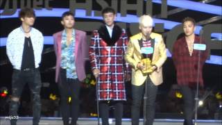 151202 Big Bang receiving Best Music Video Award  MAMA 2015 [upl. by Ydner]