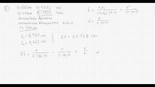 Optik Linsen Aufgabe 6 [upl. by Jade]