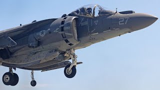 AV8B Harrier II Jets Vertical Landings and Short Takeoffs US Marine Corps [upl. by Yerg193]