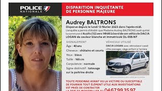 LINCROYABLE et INEXPLIQUEE disparition dAudrey Baltrons [upl. by Aneel776]