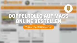 Doppelrollo auf Maß günstig online bestellen und kaufen  Video von Rollomeister [upl. by Arleta]