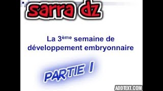 3ème semaine de développement embryonnaire partie 1 [upl. by Boigie]