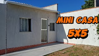 Mini Casa 5x5 mobiliada  Airbnb  Olx  Tiny House [upl. by Nailimixam]