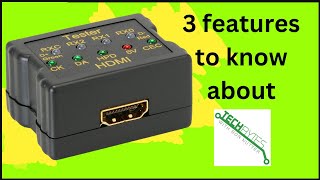 3 features to know about on the Parts Express HDMI Cable Signal Tester [upl. by Sivrep872]