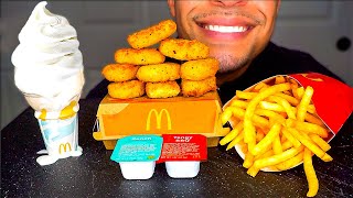 McDonalds Chicken Nuggets Ice Cream Cone Crispy French Fries Big Bites ASMR Mukbang [upl. by Eneleuqcaj891]