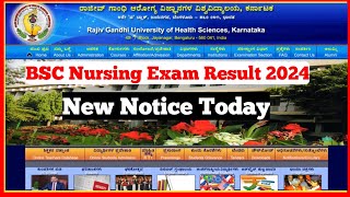 💥RGUH New Update 2024 😱 BSC Nursing Exam Result 💥RGUHS Updates Today [upl. by Chandal]