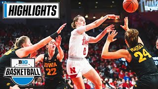 Iowa at Nebraska  Jan 9 2022  Big Ten Womens Basketball  Basketball in 60 [upl. by Otsugua]