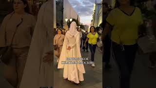 Hijabi bride in the street public reactionmuslimah abaya trending youtubeshorts viraltrend [upl. by Ingold]