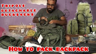 How to Pack Rucksack For trekking  Tripole Backpack Details [upl. by Early]