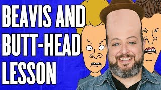 Beavis and Butthead Theme Song Guitar Lesson  Tutorial [upl. by Kilk]