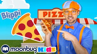 Pizza Song🍕 And More Blippi Videos  Kids Cartoons amp Nursery Rhymes  Moonbug Kids [upl. by Gabel604]