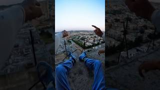 Rooftop parkour pov with friendparkourrooftopviralshort [upl. by Acnairb891]