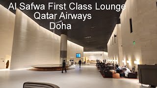 Qatar Airways Al Safwa First Class Lounge Doha 4k [upl. by Linn]