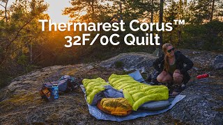 Sleeping Outdoor  Testing Thermarest Corus Quilt [upl. by Lladnyk]