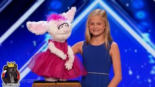 Americas Got Talent 2017 Darci Lynne Farmer Ventriloquist Golden Buzzer Auditions 1 [upl. by Docilla]