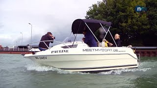 Ohne Führerschein mit dem Motorboot auf dem Mittellandkanal [upl. by Cerelia]