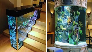 15 AMAZING HOME AQUARIUMS AND FISH TANKS [upl. by Usanis]