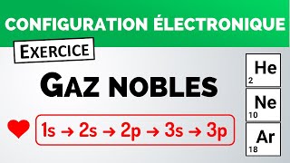 Configuration électronique dun gaz noble  Seconde  Exercice PhysiqueChimie [upl. by Shira]