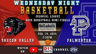 Colonial League Boys Basketball SemiFinals Saucon Valley vs Palmerton  21424 [upl. by Trinity]