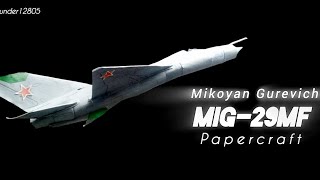 MiG21MF Fishbed Papercraft  GPM  Free Templates in Description  ThuNder [upl. by Brittan]