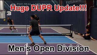 Massive DUPR Update Getting carried in Mens Open Division with a 47 DUPR partner Part 12 [upl. by Novahc]