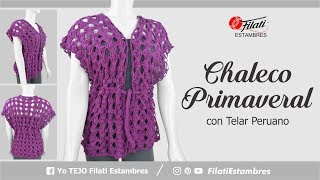 ¿Como tejer un chaleco con telar peruano [upl. by Gillead62]