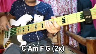 MAGPABILIN JUN GAMBOA BAND BASS COVER With Chords Remastered [upl. by Letnom199]