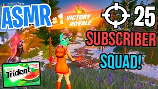 ASMR Gaming 😴 Fortnite Subscriber Squad Relaxing Gum Chewing 🎮🎧 Controller Sounds  Whispering 💤 [upl. by Antone]