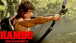 Sylvester Stallone IN🎬Rambo First Blood Part II 1985🎥Rambo 2 Arrow Scene Rambo franchise [upl. by Lah]