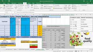 Cronbachs Alpha in Excel Cronbachs Alpha Calculation and Interpretation in Excel 2 methods [upl. by Yenrab]