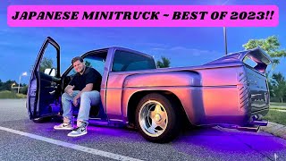 Japanese Minitruck Best Of 2023 Lowriders Cruises JDM Cars And More The Ultimate Car Vlog [upl. by Yekcor]