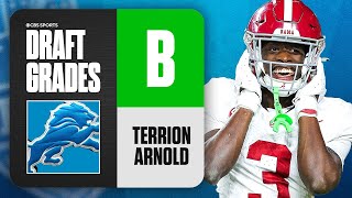 2024 NFL Draft Grades Lions select Terrion Arnold No 24 Overall  CBS Sports [upl. by Letisha]