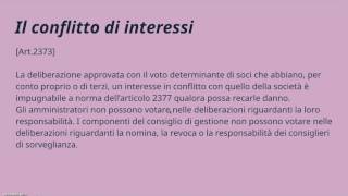 DIRITTO COMMERCIALE Limiti allesercizio del voto Conflitto di interessi [upl. by Amadeo231]