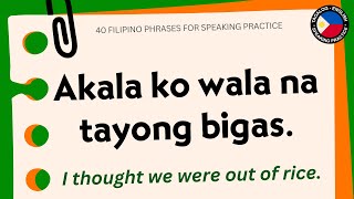 40 ENGLISHTAGALOG SENTENCES FOR SPEAKING PRACTICE  EnglishTagalogSpeakingPractice [upl. by Petunia]