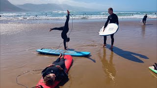 SURFING in Imsouane MAGIC BAY  Morocco ADVENTURES [upl. by Helyn]