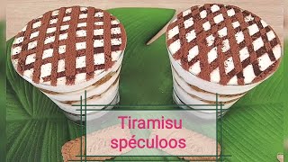 TIRAMISU AU SPÉCULOOS EN VERRINES  TIRAMISU SPÉCULOOS IN A GLASS [upl. by Ised]