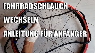 Fahrradschlauch wechseln  Anleitung für Anfänger [upl. by Sayers712]