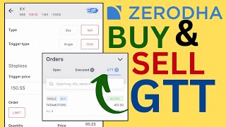 Zerodha में GTT Order कैसे लगाएं  How to Place a GTT Order in Zerodha Kite [upl. by Dee]