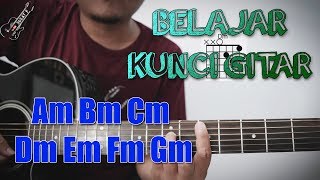 Belajar Kunci Gitar Minor Yang Wajib Di ketahui Pemula Chord Am Bm Cm Dm Em Fm Gm [upl. by Aprile467]