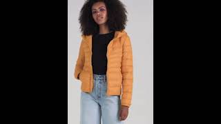 ONLY ONLTAHOE Hooded Light Padded Jacket Shiny Golden Yellow Orange Women  Zalando [upl. by Mccomb]