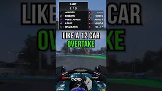 12 CAR OVERTAKE ON ONE STRAIGHT 🤣 shorts f1shorts [upl. by Karlie]