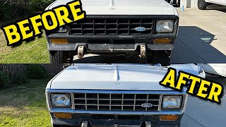 Stripping Paint From Chrome Grill 1986 Ford Ranger Budget Restoration Episode 3 [upl. by Shishko]