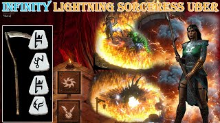 Diablo 2 Resurrected  Infinity Nova Charged Bolt Lightning Sorceress Build Uber Tristram [upl. by Emmery]